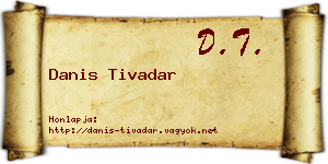 Danis Tivadar névjegykártya
